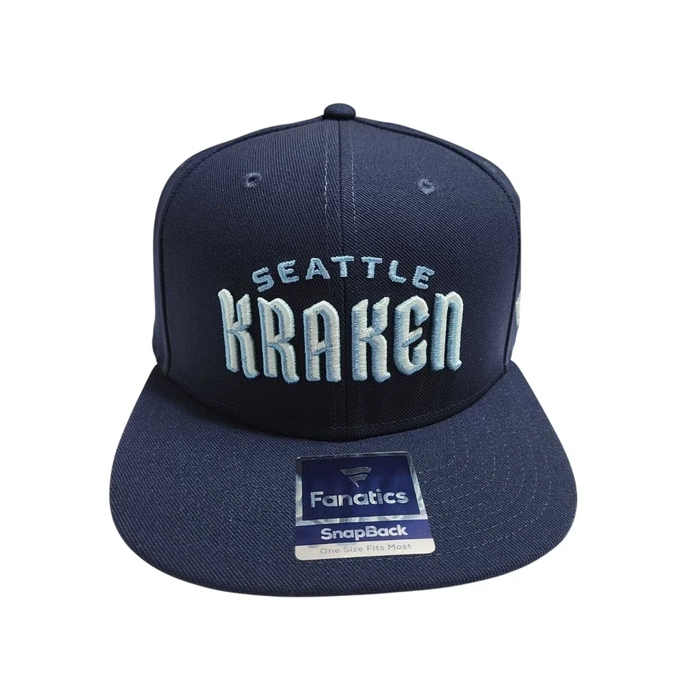 Fanatics Branded Seattle Kraken NHL Authentic Pro Snapback Hat Cap Navy Blue NEW